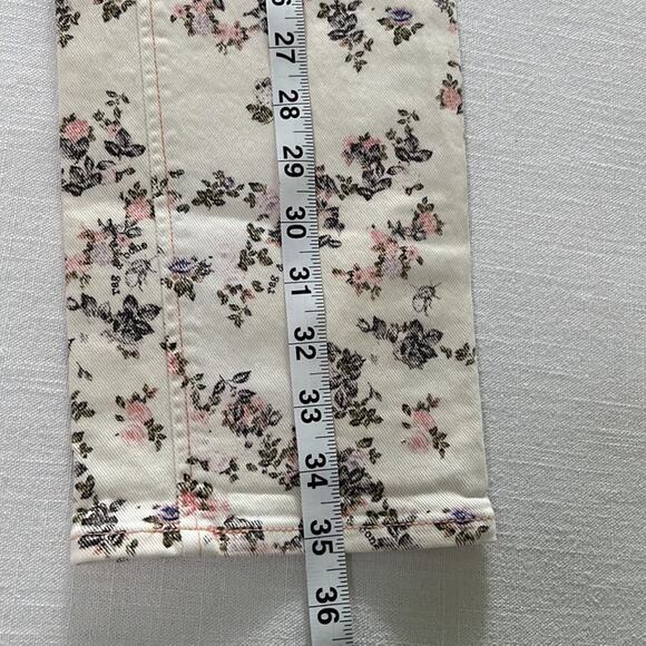 rag & bone Micro Floral Print Cropped Boy Jeans Sz 25 - Picture 9 of 10
